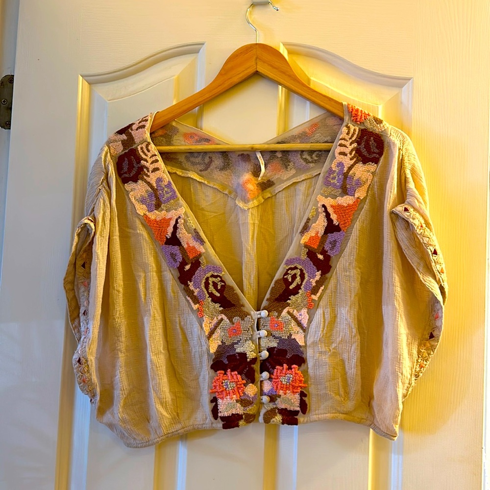 Free people embroidered top